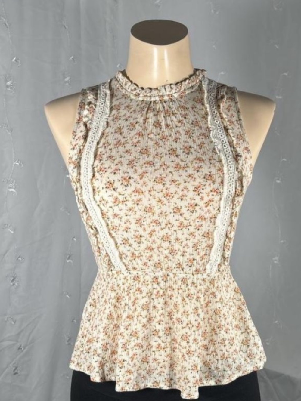 Vintage Floral Victorian Blouse